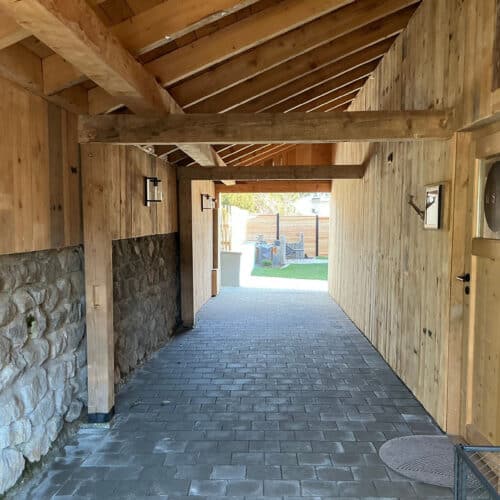 Weg Parkplatz zum Chalet