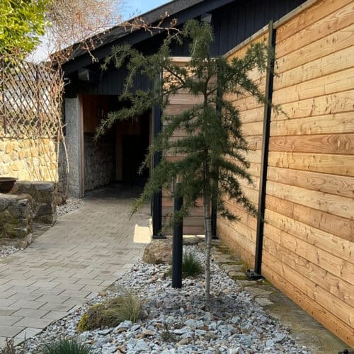 Weg Parkplatz zum Chalet