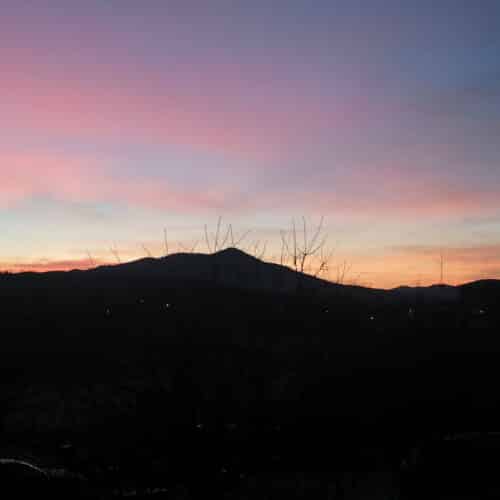 Blick auf Kaitersberg am Abend OG